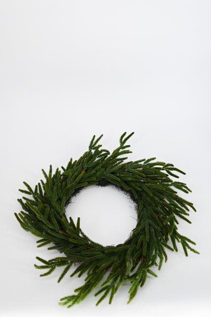 Real Touch Norfolk Pine Wreath 22”