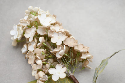 Dried Look Faux Cone Hydrangea Stem 30"