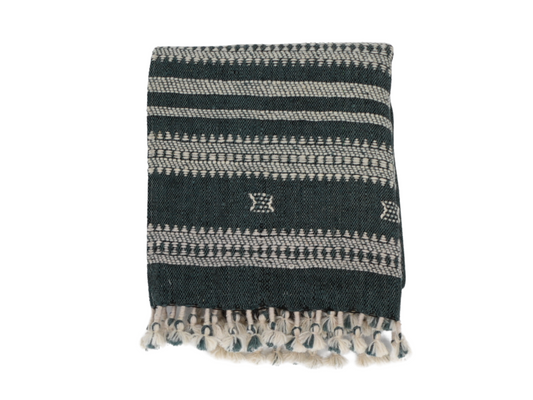 Bhujodi Table Runner - Dark Blue