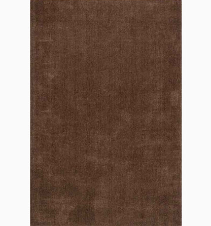 Cacao Bean Hand Loomed Solid Wool Rug