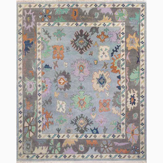 Camellia Hand-Knotted Wool Oushak Rug