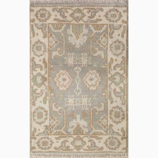 Celandine Hand-Knotted Wool Oushak Rug
