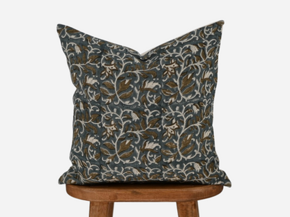 Courtney Block Print Pillow Cover - Front