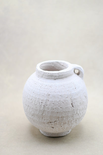 White Textured Jug Vase