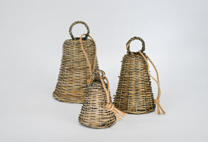 Large Wicker Bells, Set of 3