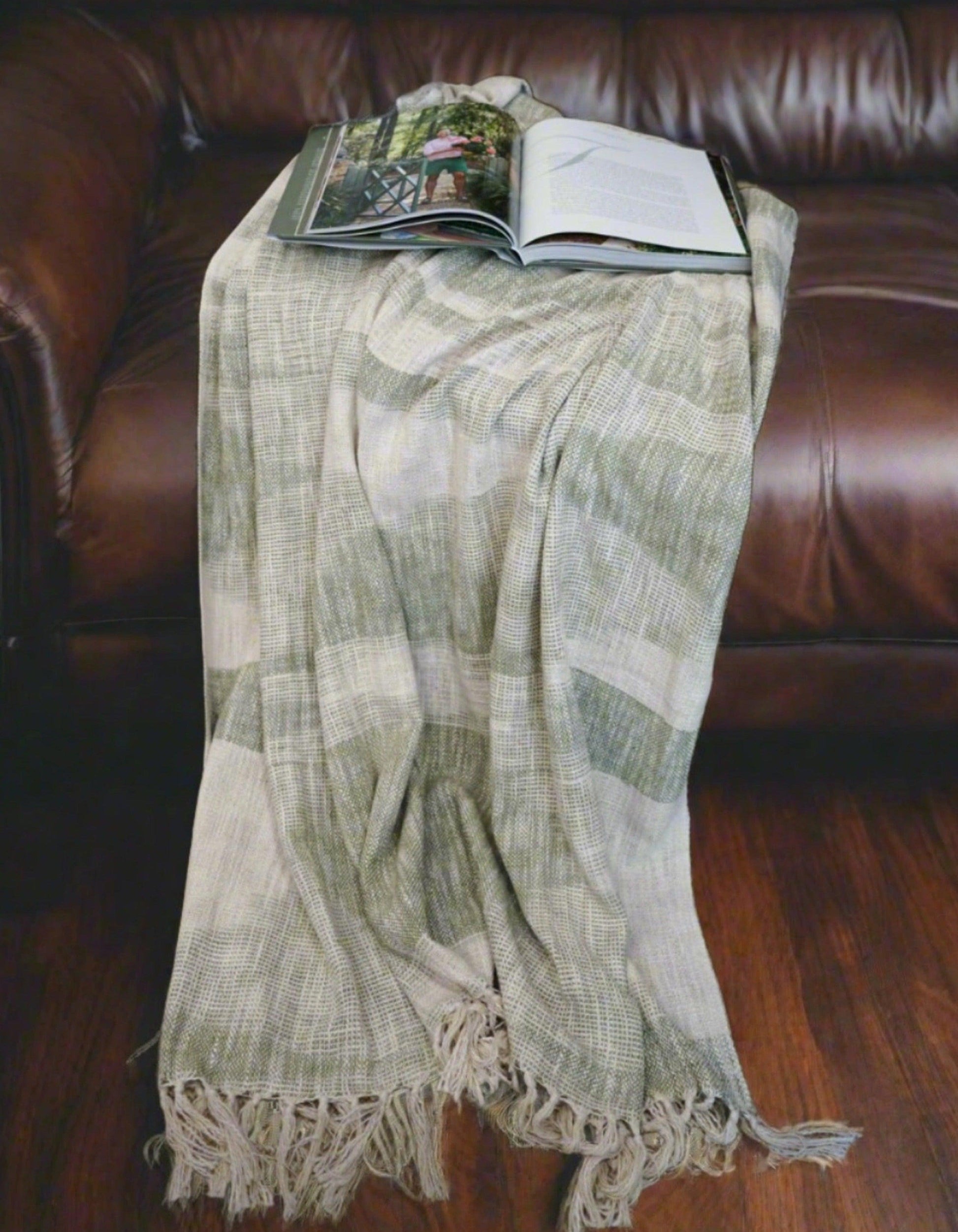 Ava Handloom Sofa Throw Blanket - Maple Village Lane