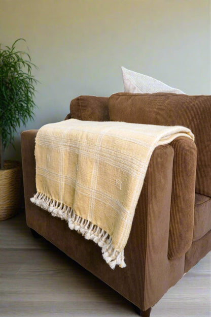 Handwoven Vintage Bhujodi Bed Throw - Rustic - 40 X 90 - Maple Village Lane