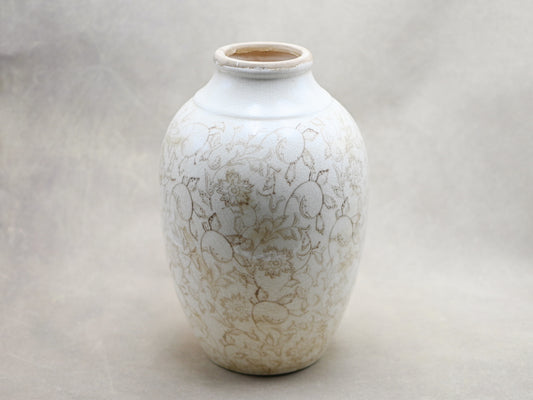 Heirloom Floral Handle Vase