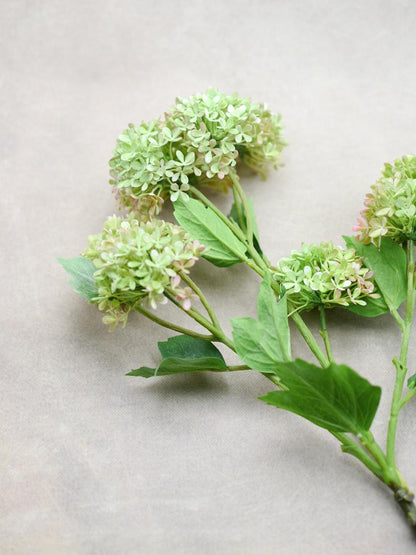 Faux Snowball Hydrangea Stem - Maple Village Lane