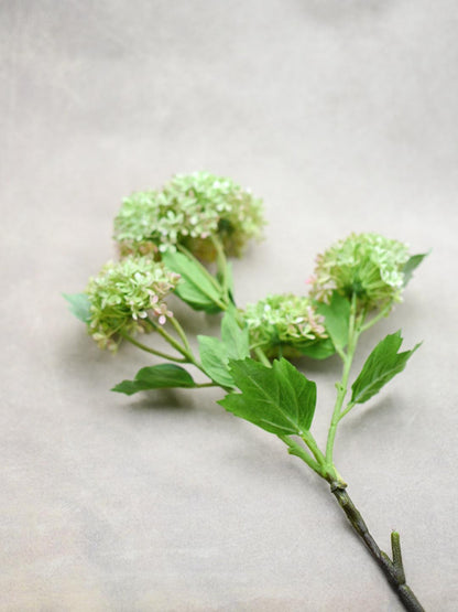 Faux Snowball Hydrangea Stem - Maple Village Lane