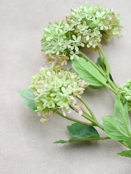 Faux Snowball Hydrangea Stem - Maple Village Lane