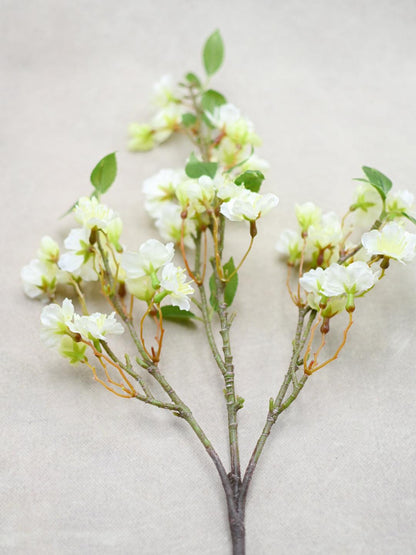 Faux White Blossom Stem - Maple Village Lane