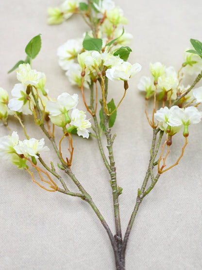 Faux White Blossom Stem - Maple Village Lane