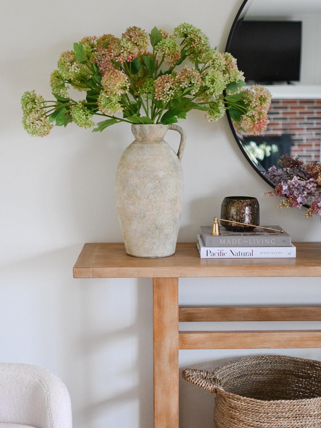 Faux Snowball Hydrangea Stem - Maple Village Lane