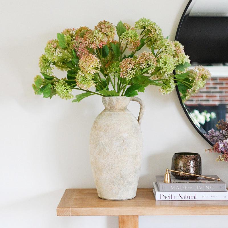 Faux Snowball Hydrangea Stem - Maple Village Lane