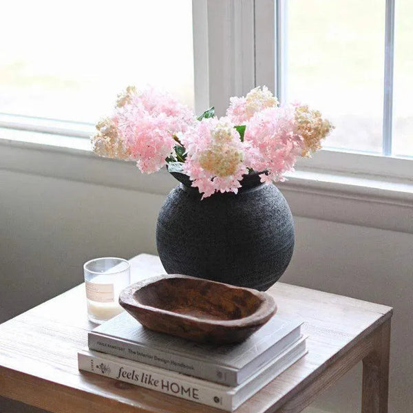 Faux Pink Hydrangea Stem