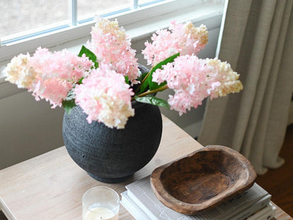 Faux Pink Hydrangea Stem - Maple Village Lane