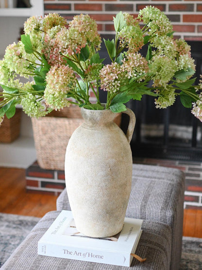 Faux Snowball Hydrangea Stem - Maple Village Lane