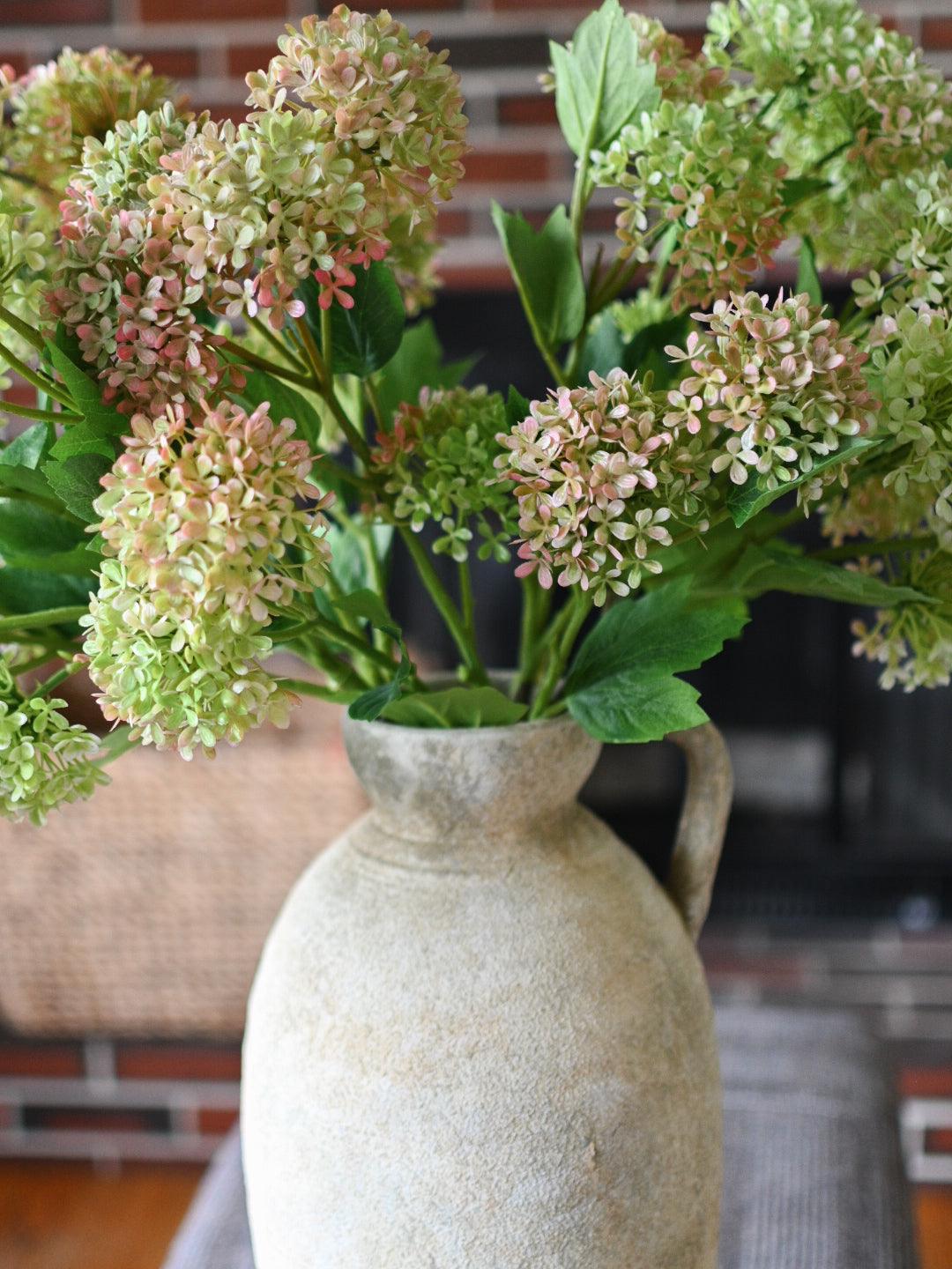 Faux Snowball Hydrangea Stem - Maple Village Lane