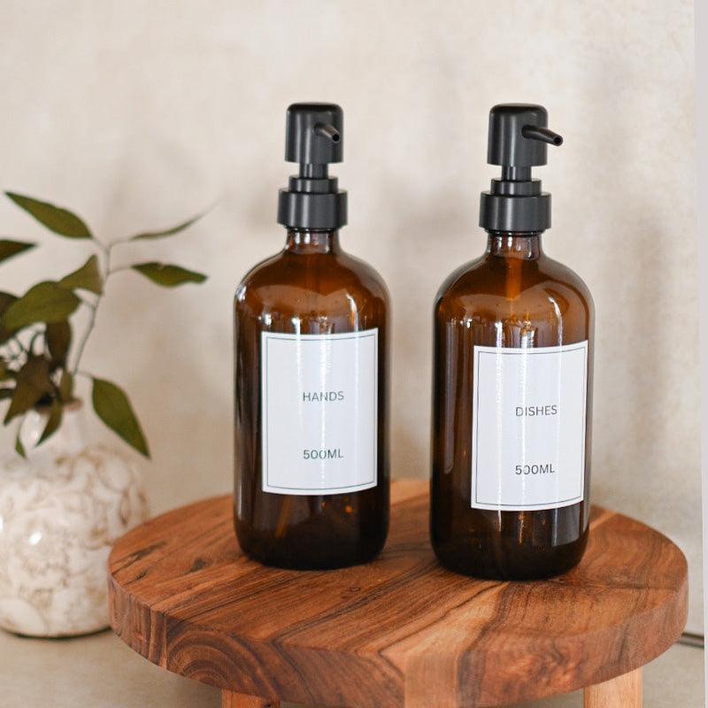 Amber Soap Dispenser Set of 2 - Maple Village Lane