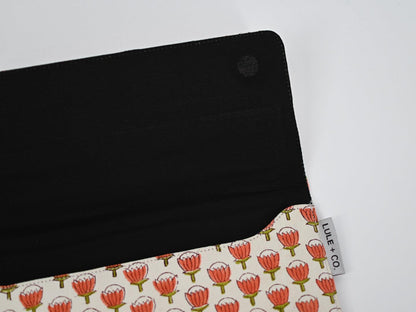 Tangerine Block Print iPad Tablet Sleeve - Maple Village Lane