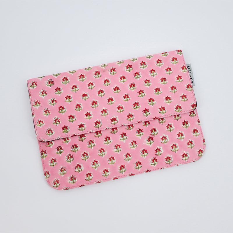 Rosy Block Print iPad Tablet Sleeve - Maple Village Lane