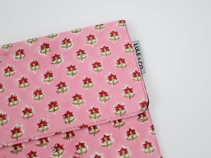 Rosy Block Print iPad Tablet Sleeve - Maple Village Lane