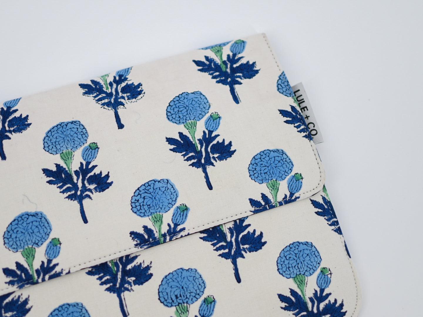 Blossoms Block Print iPad Tablet Sleeve - Maple Village Lane