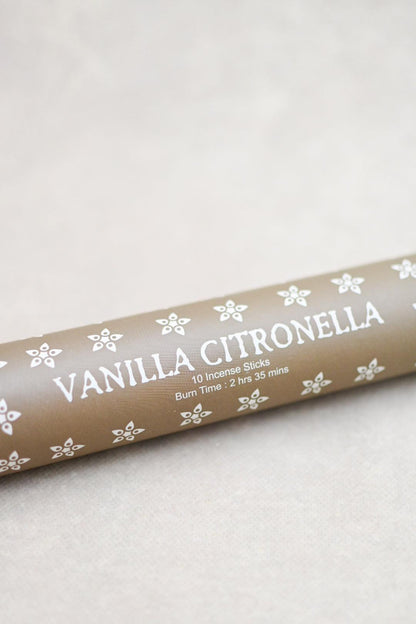 Hand Dipped Citronella Incense Sticks - Lavender and Vanilla - Maple Village Lane