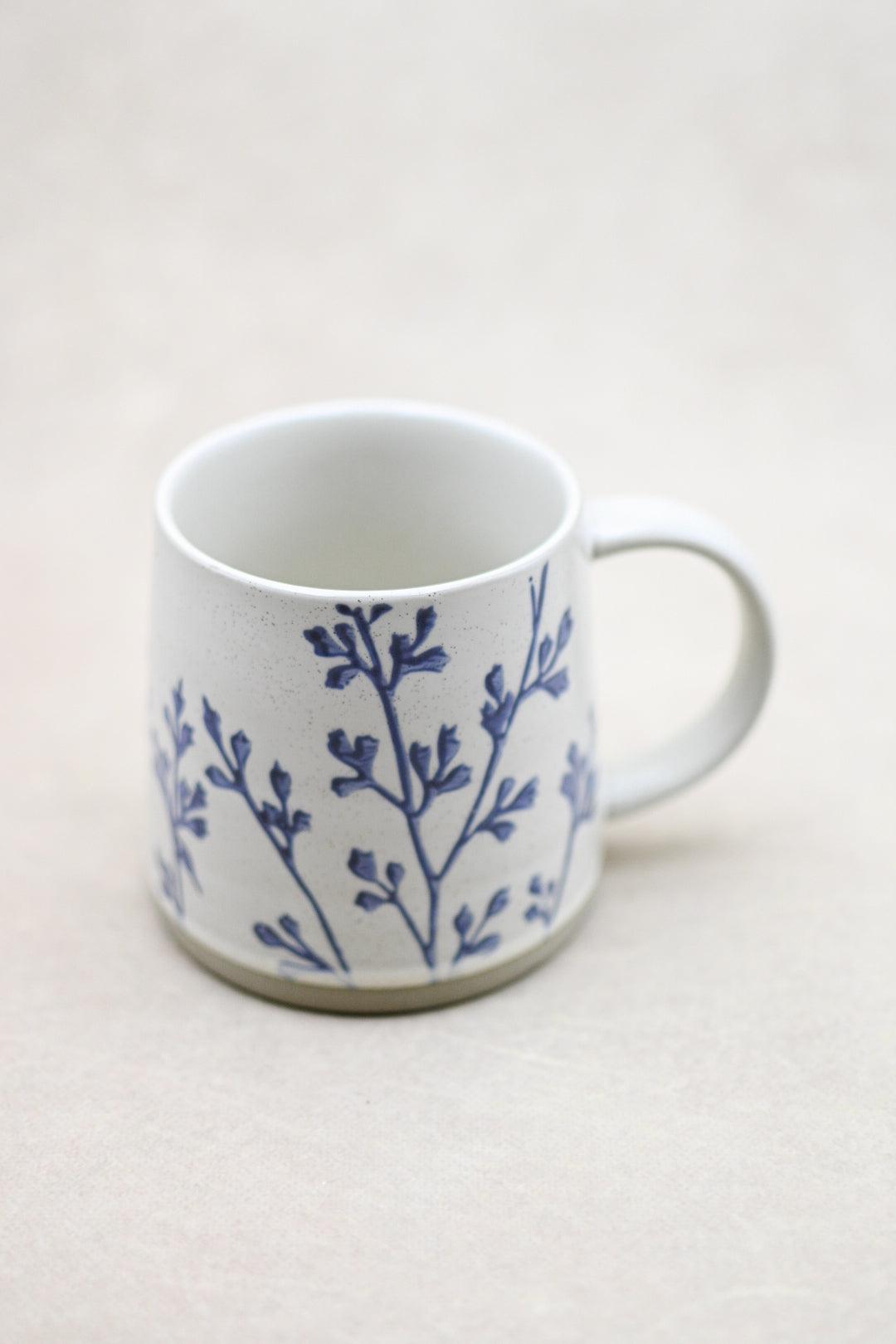 16 oz. Hand-Stamped Stoneware Mug - Maple Village Lane