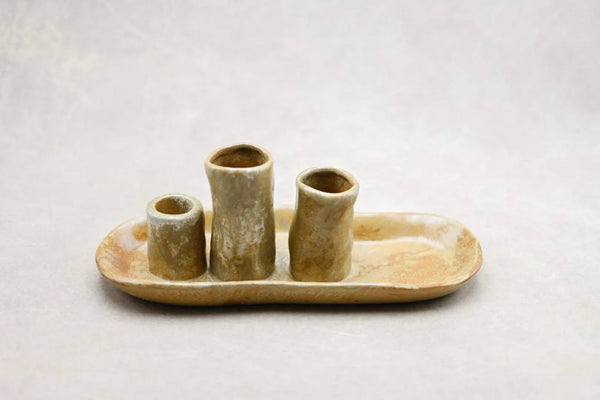 Vases & Candle Holder on Tray