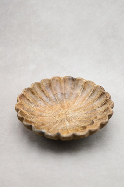 Wood Scalloped Bowl - Maple Village Lane