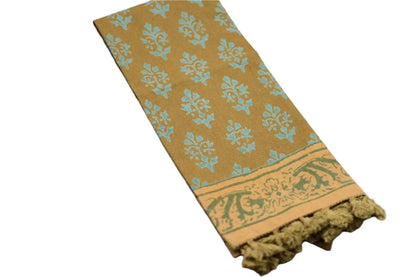 Block Print Cotton Printed Tea Towel - Maple Village Lane