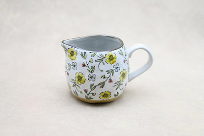 Hand Painted Stoneware Creamer Pitcher - Maple Village Lane