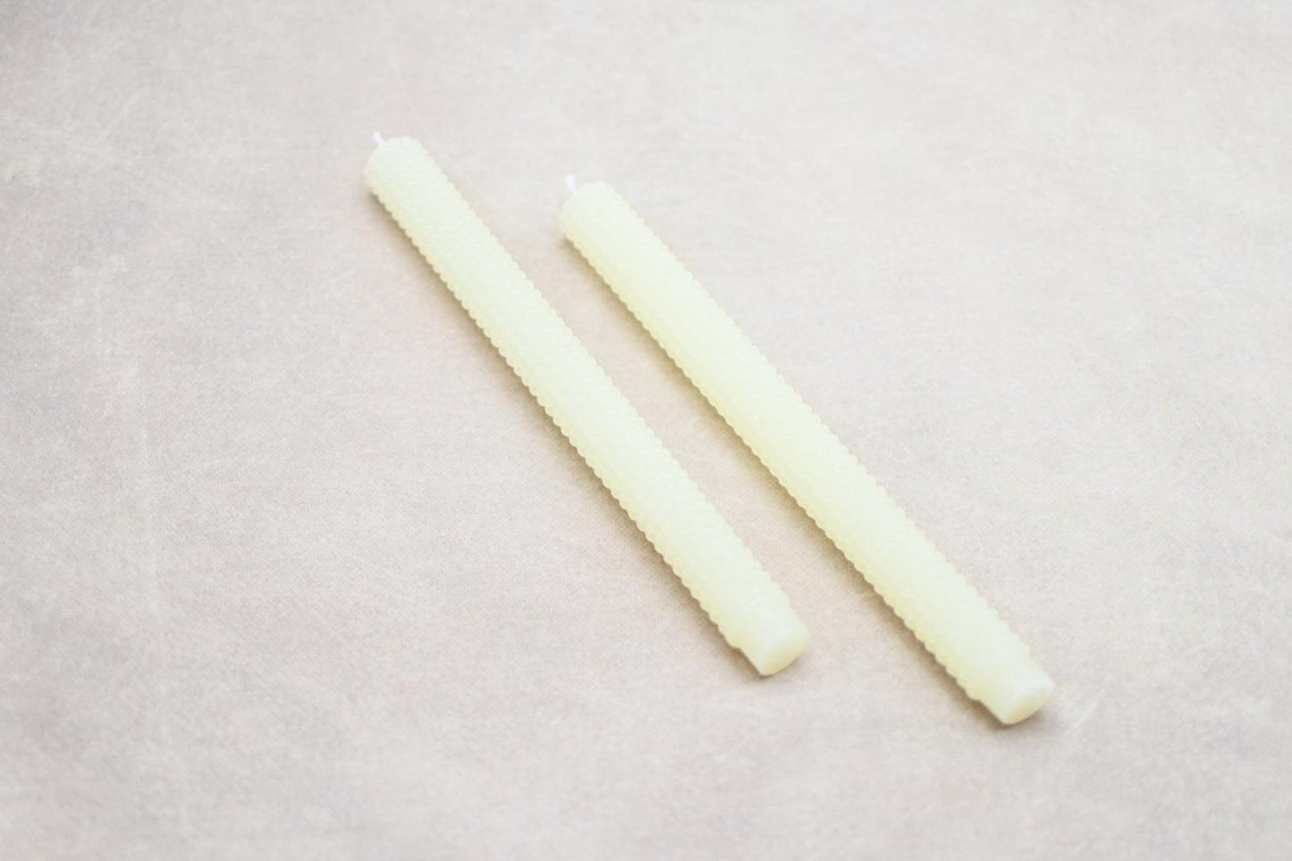 Unscented Hobnail Tapers, Set of 2 - Maple Village Lane