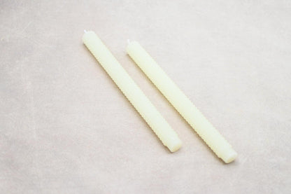 Unscented Hobnail Tapers, Set of 2 - Maple Village Lane