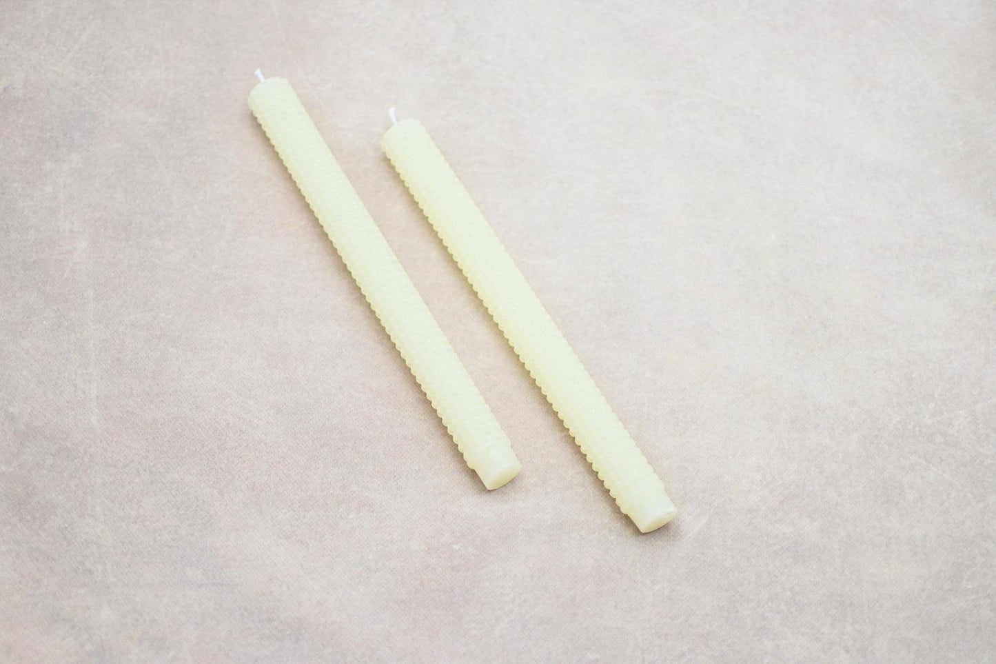 Unscented Hobnail Tapers, Set of 2 - Maple Village Lane