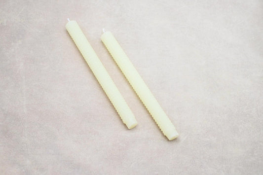 Unscented Hobnail Tapers, Set of 2 - Maple Village Lane