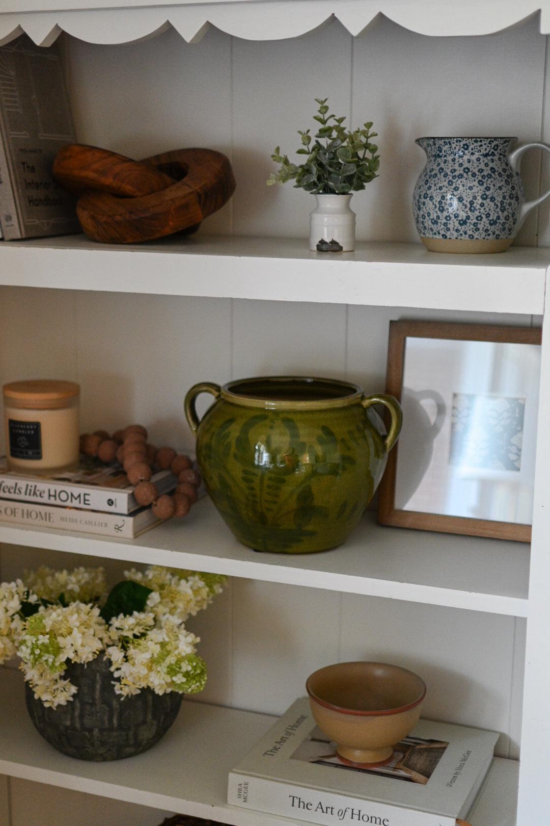 Faux Plant in Stoneware Pot - Maple Village Lane