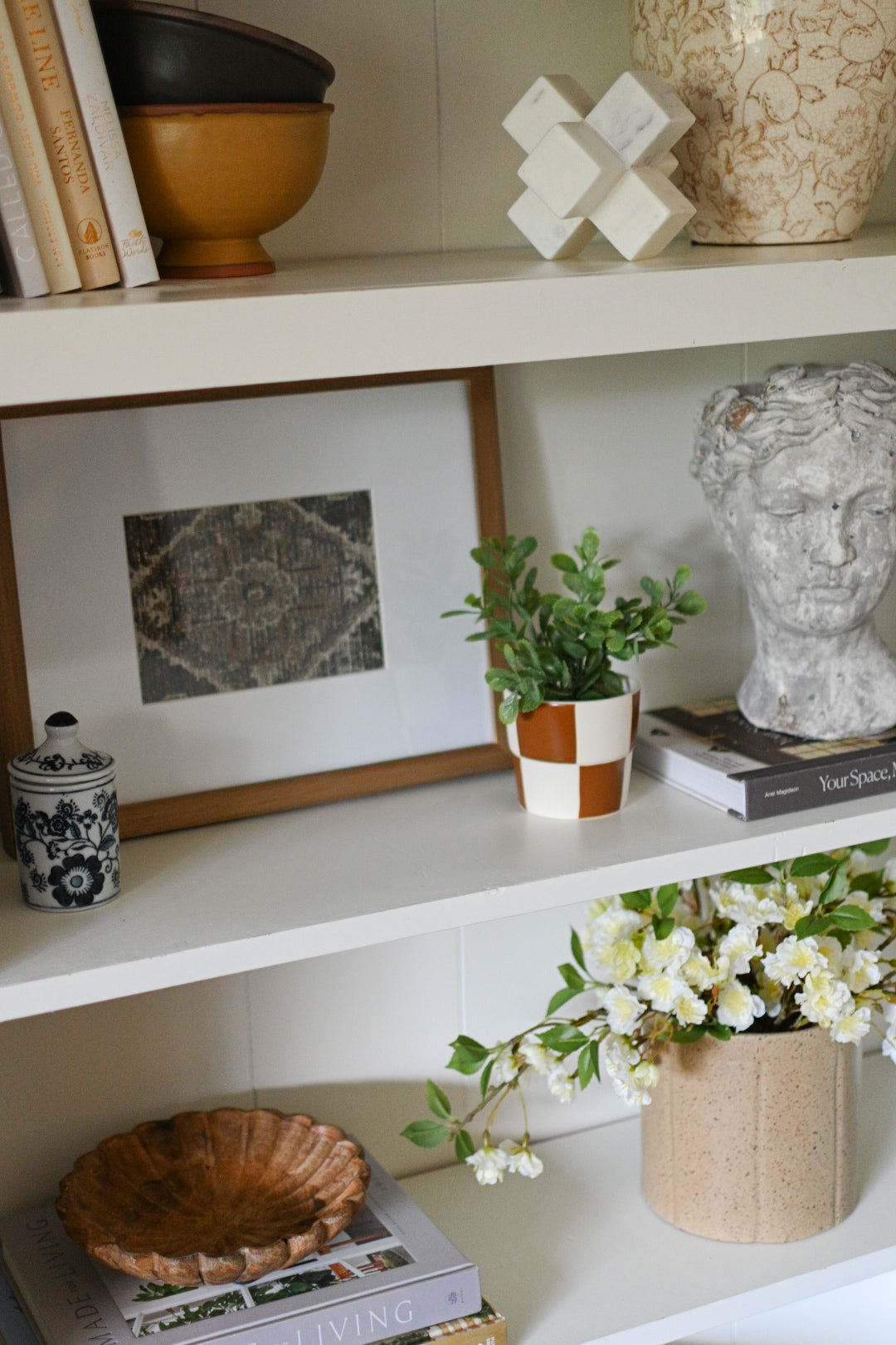 Faux Plant in Stoneware Pot - Maple Village Lane