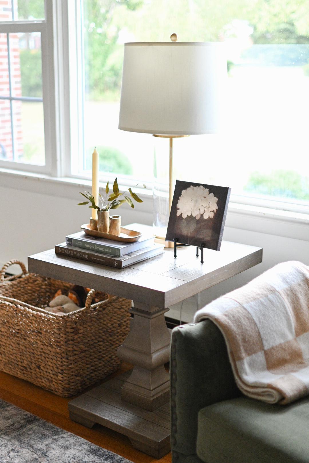 Vases & Candle Holder on Tray - Maple Village Lane