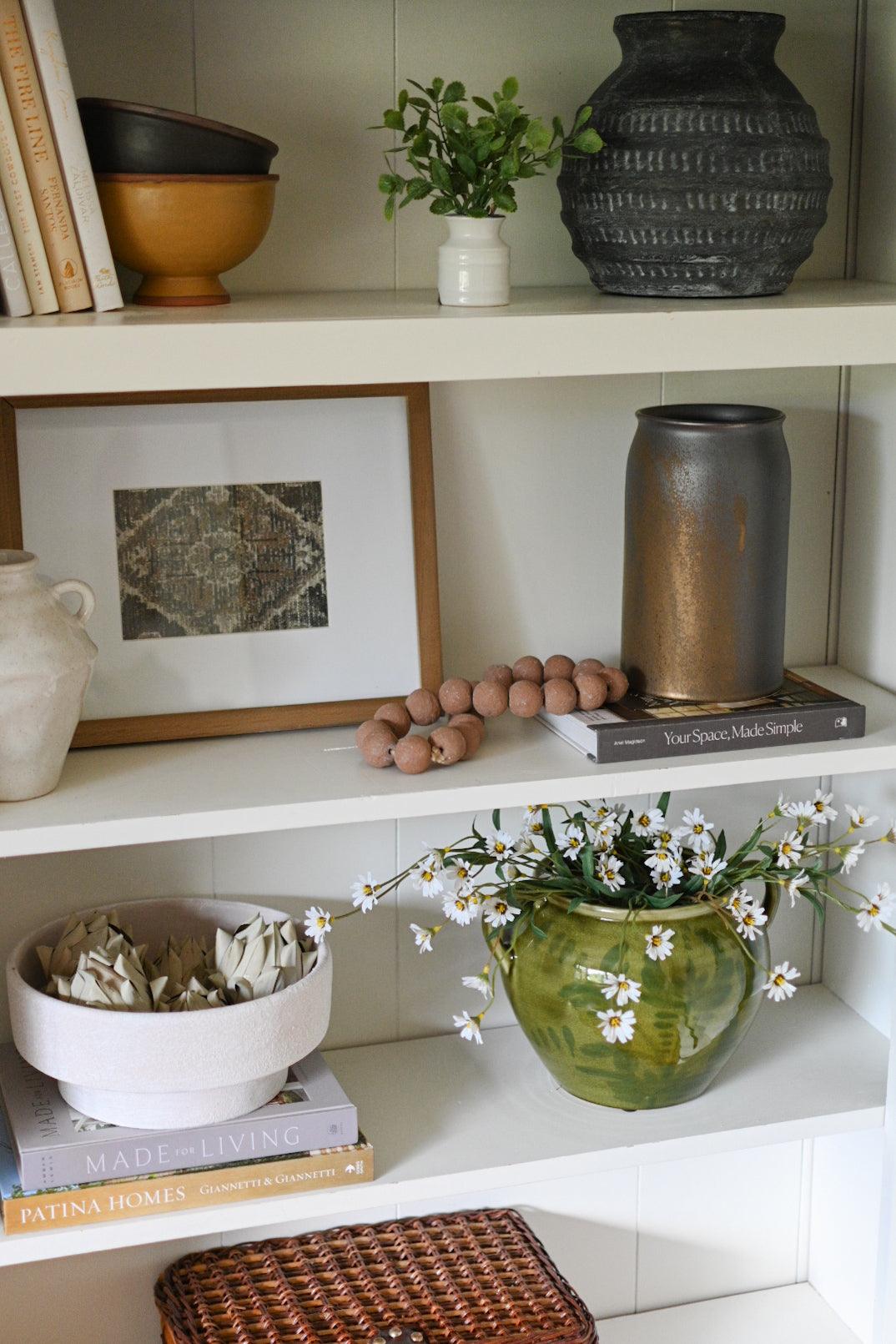 White Textured Pedestal Bowl - Maple Village Lane