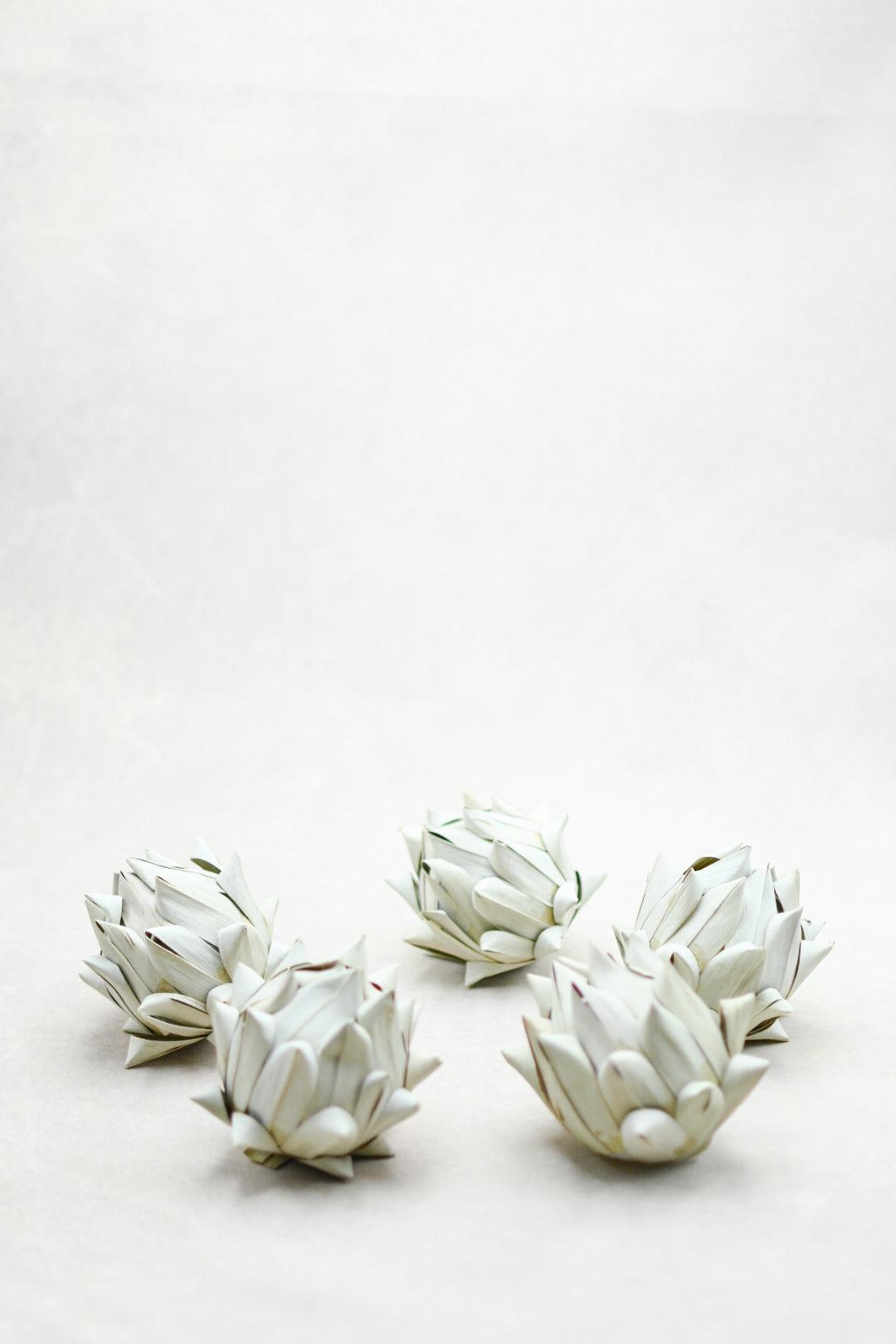 Dried Leaf Artichokes, Set of 5 - Maple Village Lane