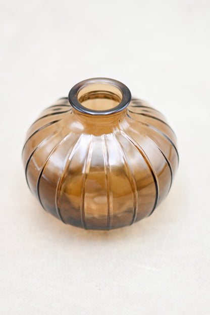 Amber Glass Bud Vase - Maple Village Lane