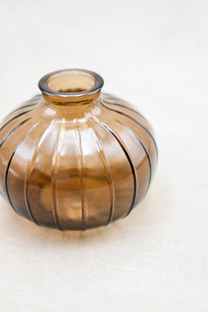 Amber Glass Bud Vase - Maple Village Lane