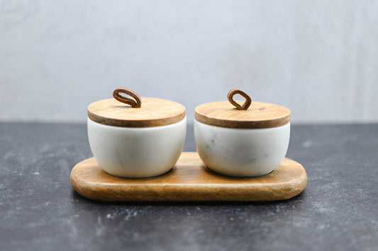 Marble Condiment Set of 2