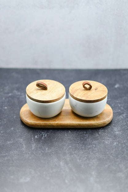 Marble Condiment Set of 2