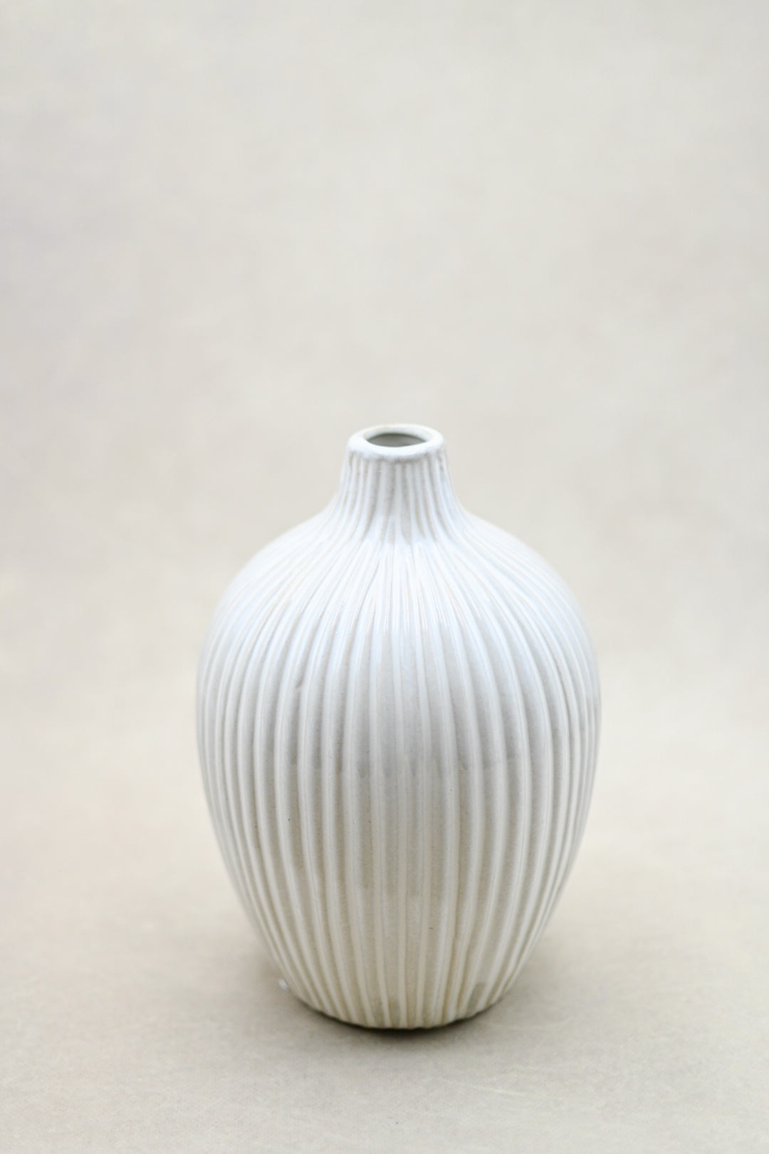 White Striped Vase