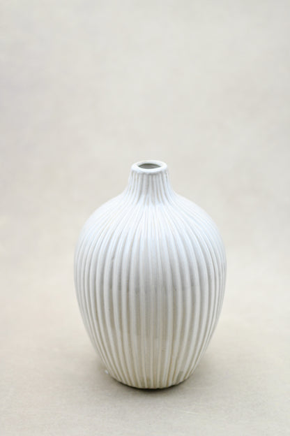 White Striped Vase