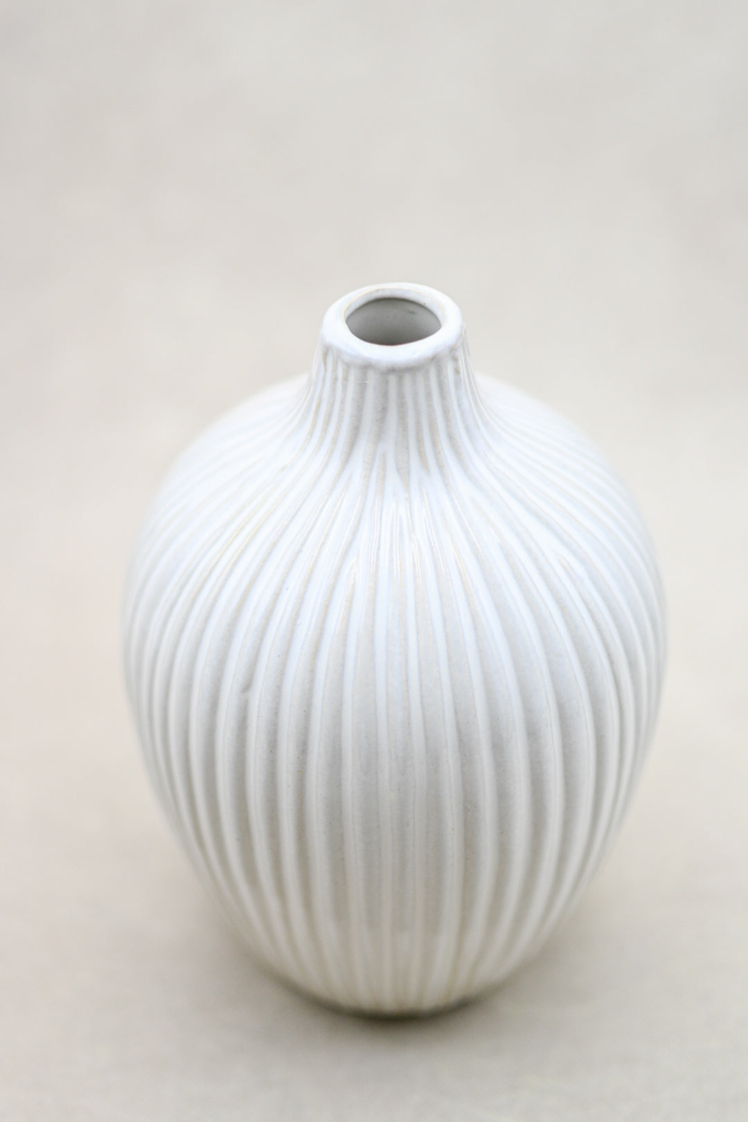 White Striped Vase